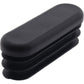 Oval Plug Ribbed Black 50.8x16.0mm