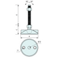 Bolt Down Swivel Adjustable Foot Zinc Plated Thread 65mm 90mm Base M12