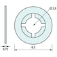 Spring Retaining Washer Nylon 8mm Head