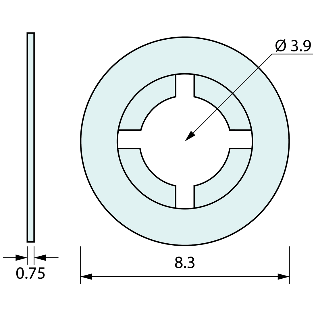 Spring Retaining Washer Nylon 8mm Head