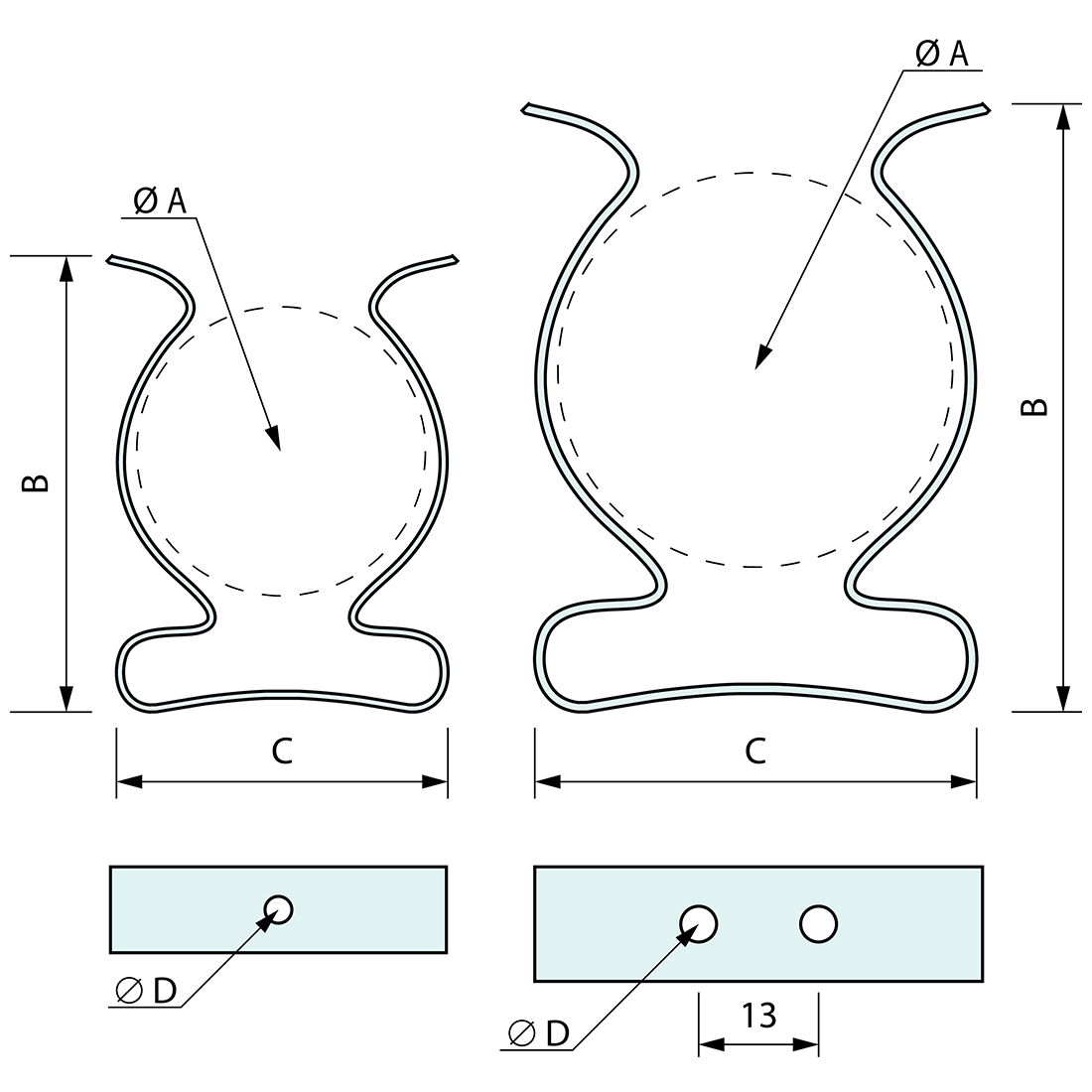 Tool Clip Zinc Plated 16mm