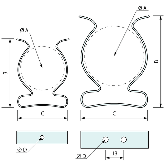 Tool Clip Zinc Plated 16mm