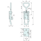 Hold Down Latch Large Safety Catch Zinc Plated 155mm