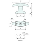 Internal T Handle Locking Front 180deg 46mm Mounting