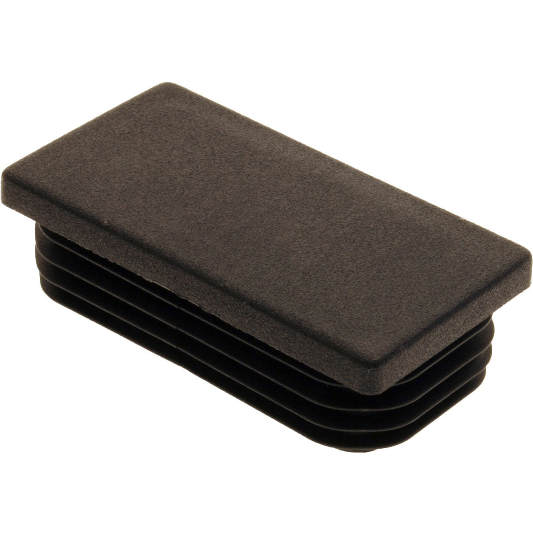Rectangle Plug Ribbed Black 65x35mm – Co-Mac