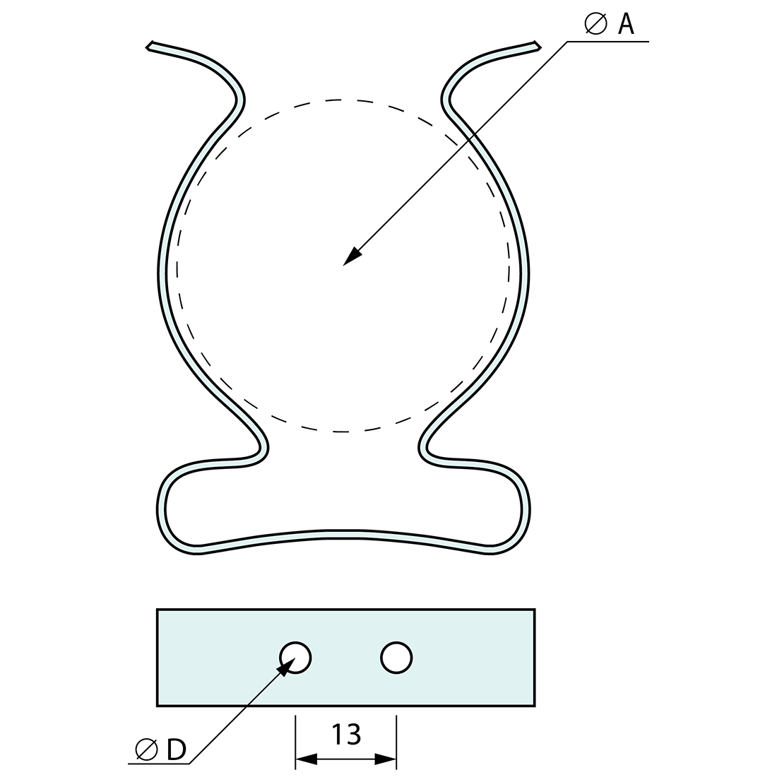 Tool Clip Zinc Plated 50mm