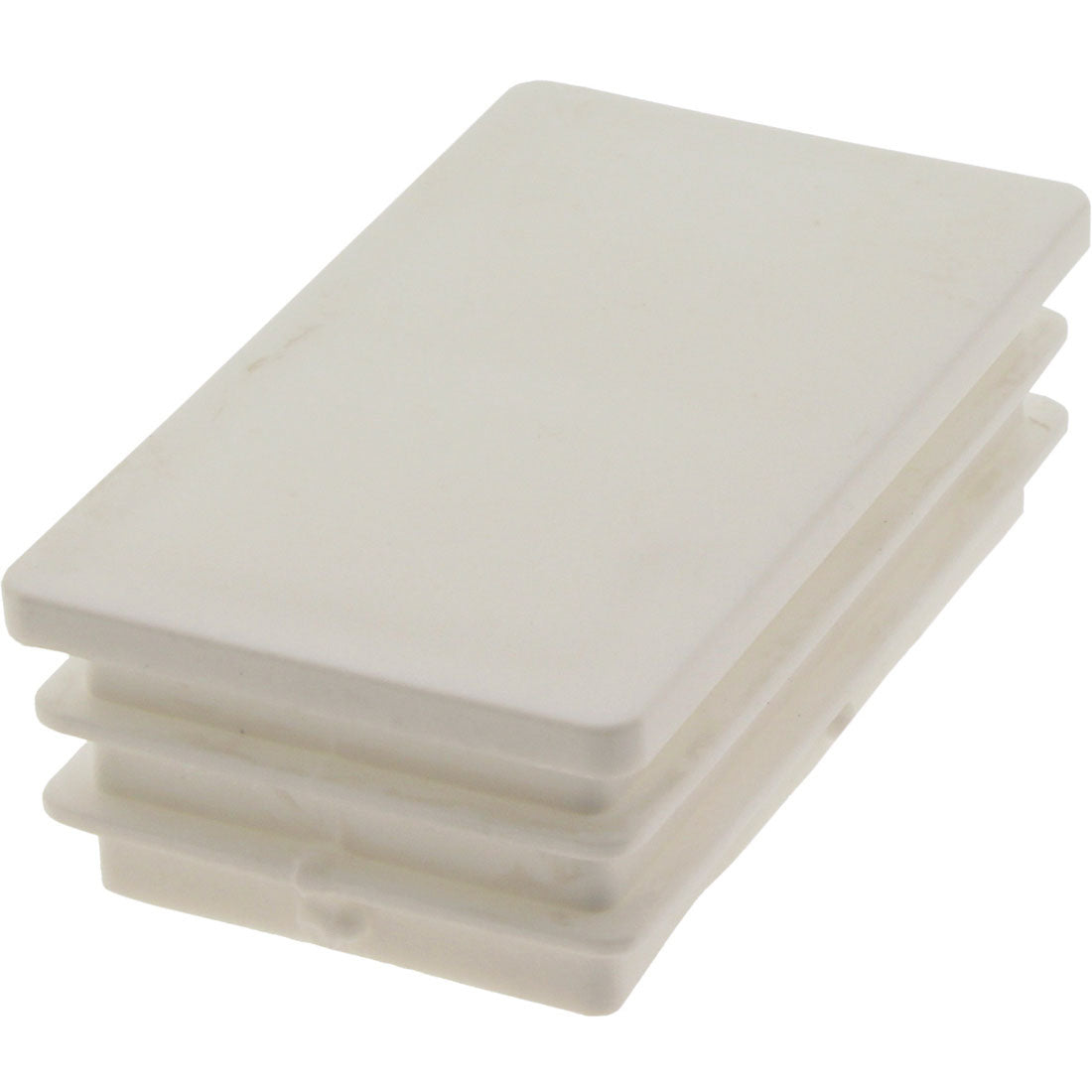 Rectangle Plug Ribbed White 63x38mm – Co-Mac
