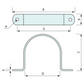 Tube Pipe Clamp Saddle Galvanised 76mm