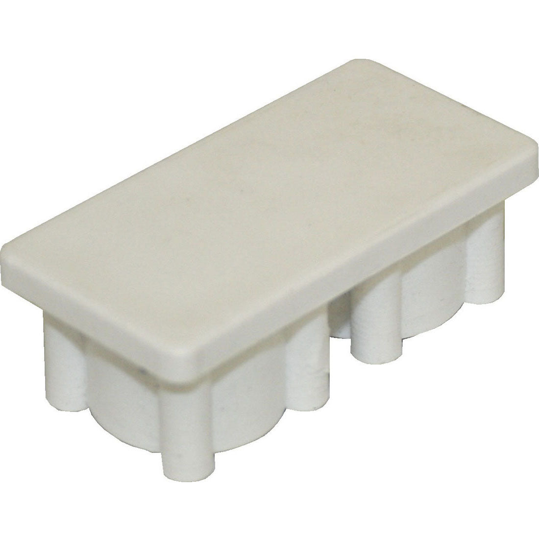 Rectangle Plugs Smooth White 50.8x25.4mm