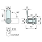 Cam Lock 5mm Pin Chrome Heavy Duty 30mm