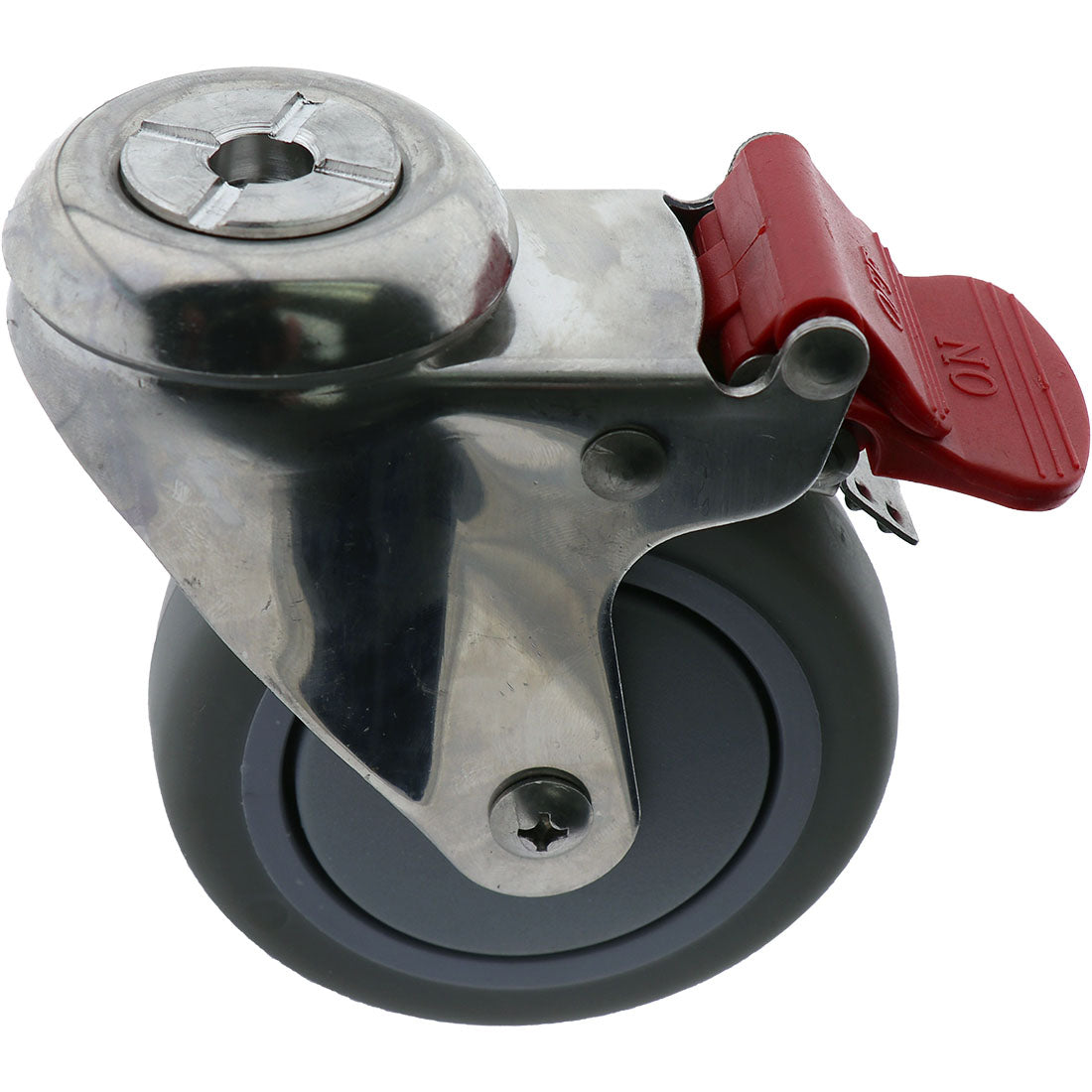 Bolt Hole Castors Stainless Steel Rubber Wheels