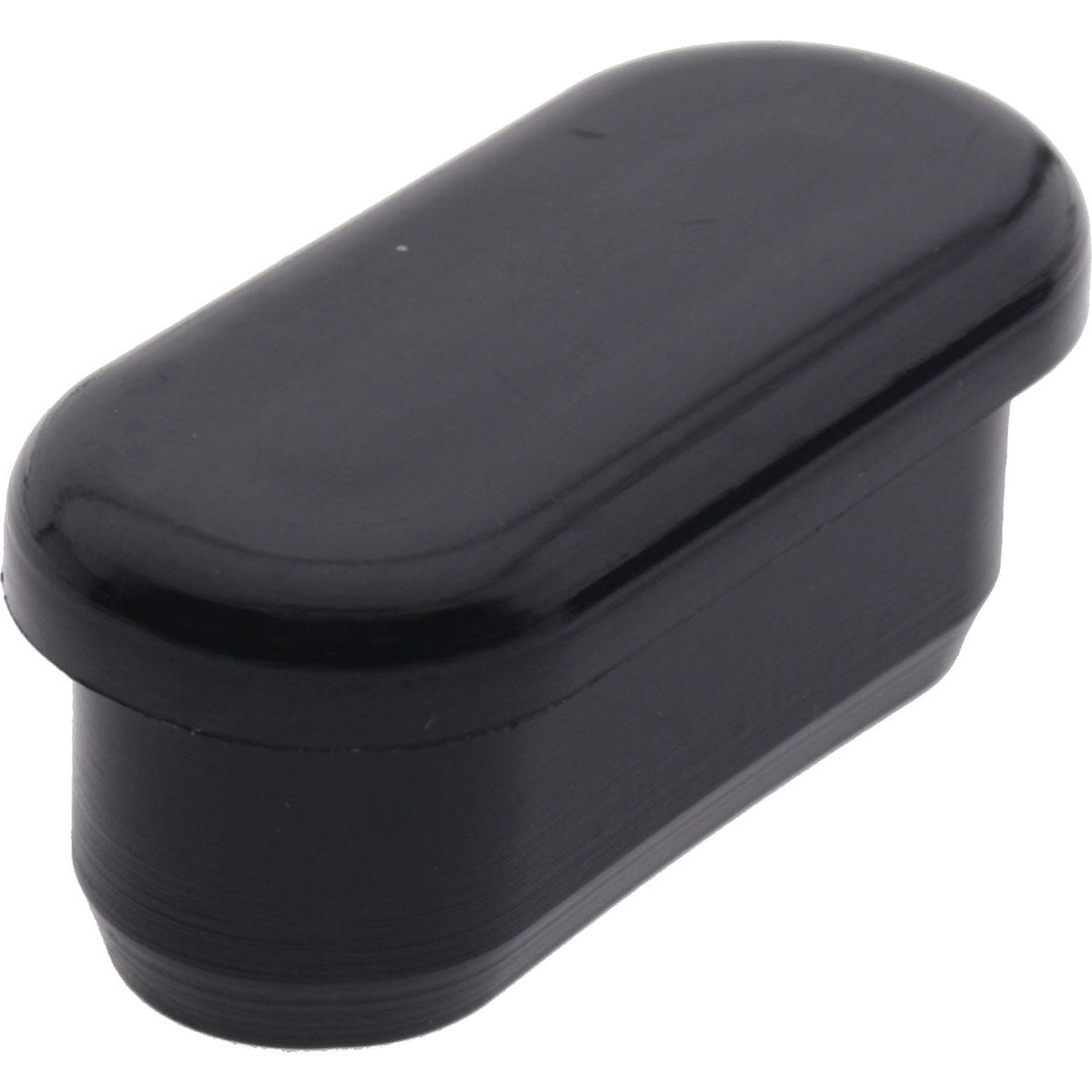 Oval Plug Smooth Black 34.9x15.9mm