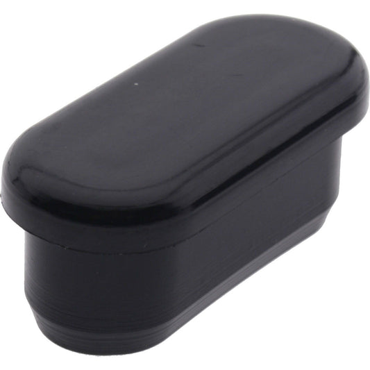 Oval Plug Smooth Black 34.9x15.9mm