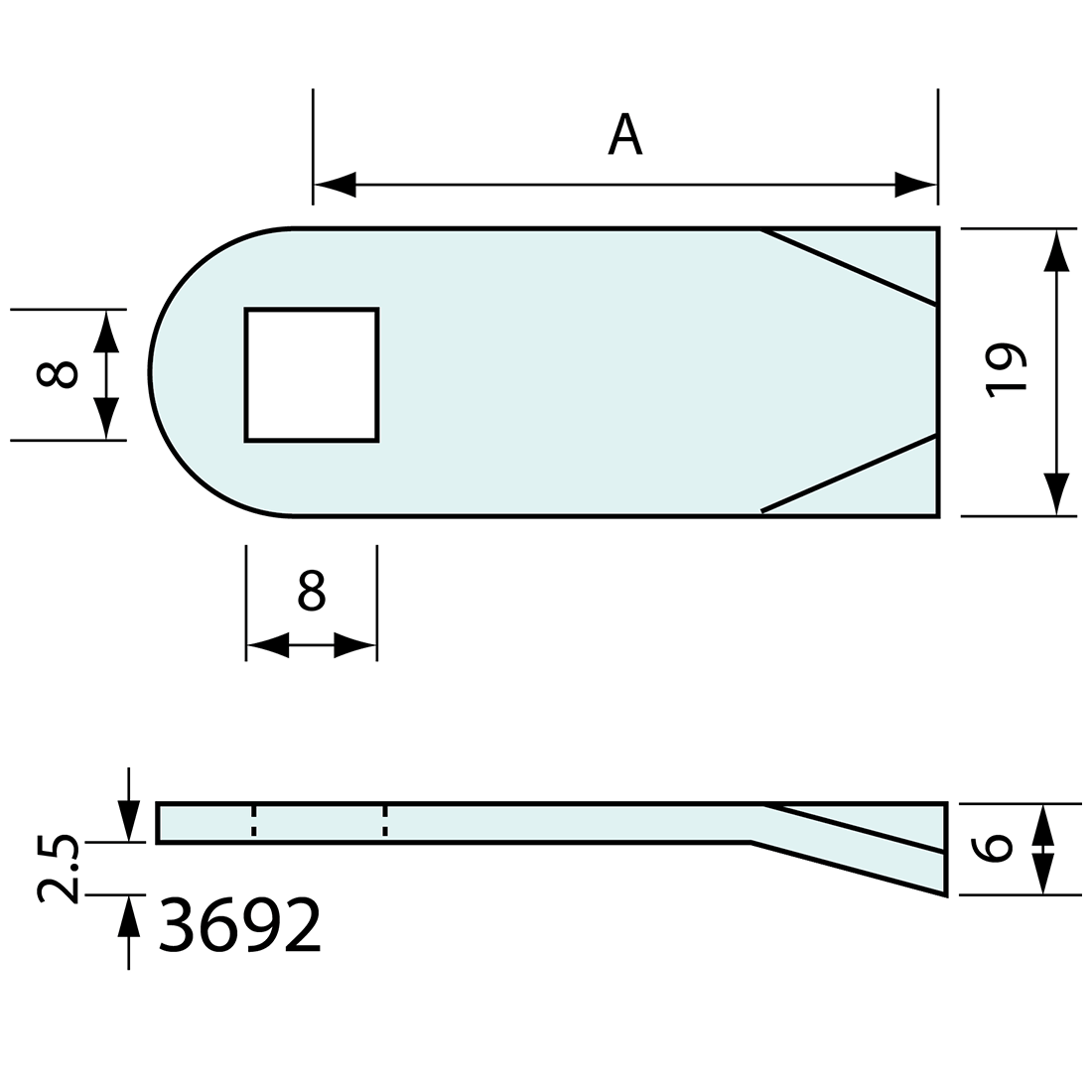 Cam Latch Bar Flat Heavy Duty 70mm