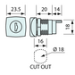 Drop T Latch Square Face Cam Lock and Cam Bar