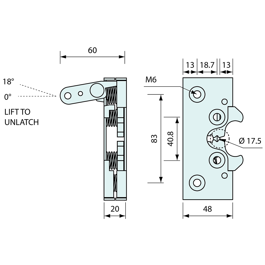 Rotary Latch with Side Lever 115mm Zinc Plated Right Hand – Co-Mac