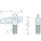 Anti Luce Fastener Ext Thread Stainless Steel M8 21mm