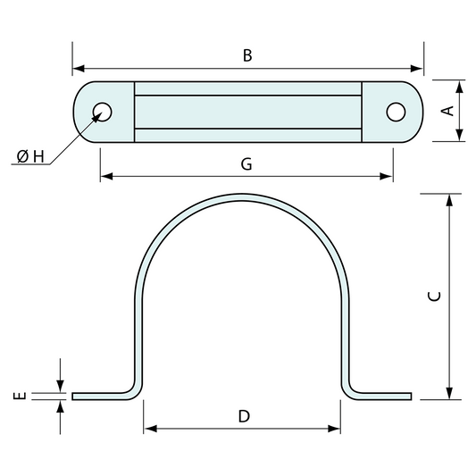 Tube Saddle 316 Stainless Steel 48mm