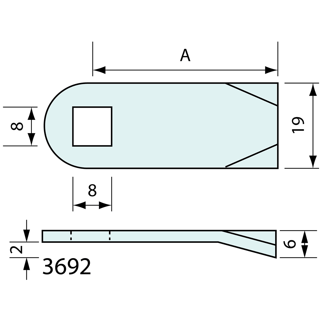 Cam Latch Bar Flat Heavy Duty