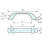 Concealed Fixing Moulded Grab Handle Black 203mm