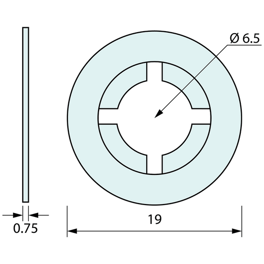 Spring Retaining Washer Nylon 16mm Head