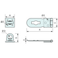 Hasp and Twist Lock Staple Stainless Steel 100mm
