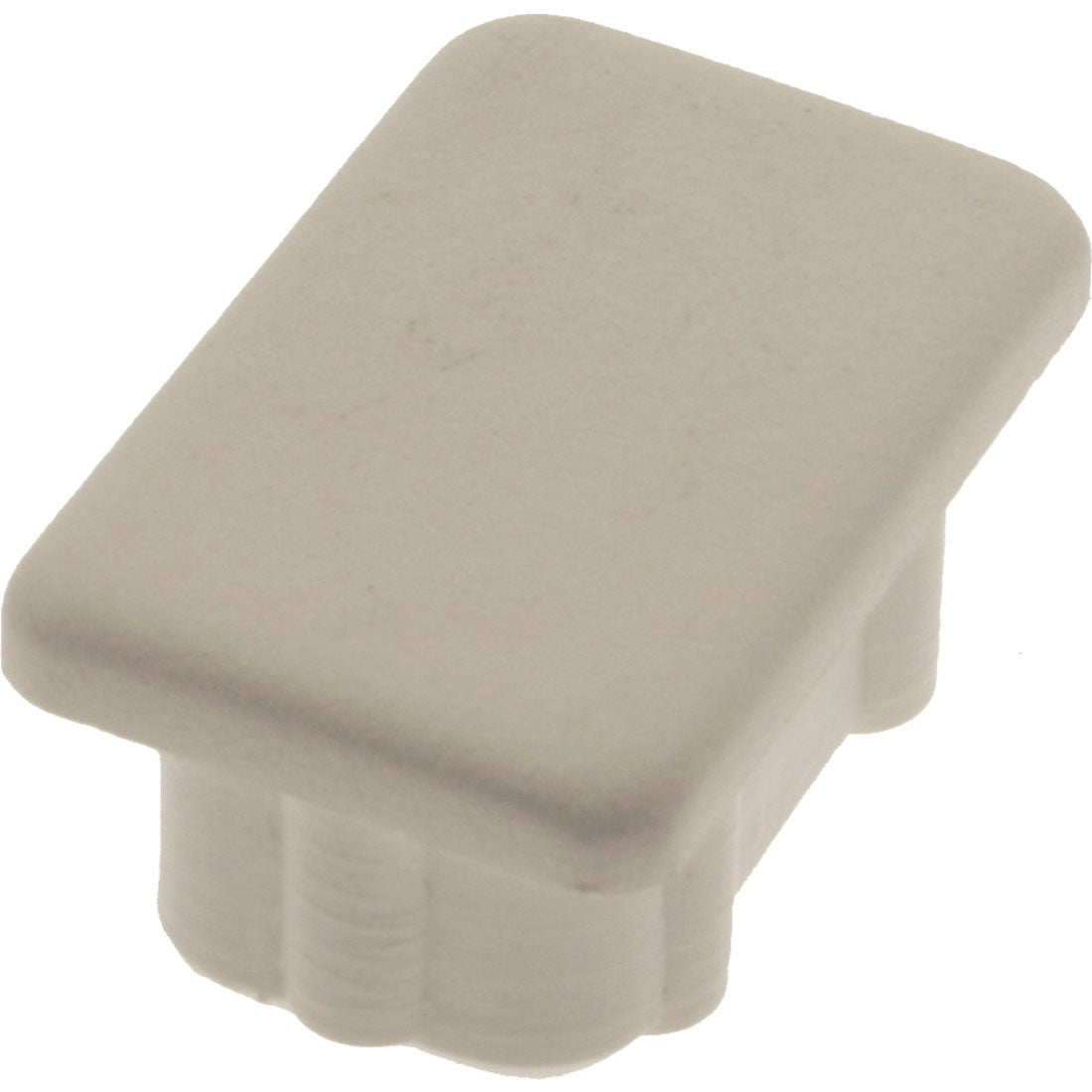 Plug Button Rectangular Rectangle Plug Smooth White 38x25mm – Co-Mac