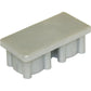 Rectangle Plug Smooth Silver 50.8x25.4mm