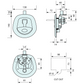 Drop T Latch Key Lock Black Tongue & Face 140mm