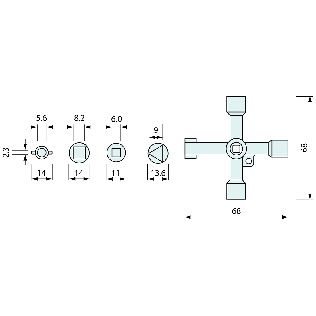 4 Way Cam Lock Key – Co-Mac