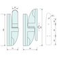 Rising Hinge 55mm Centre Offset Offset Rising Hinge 232mm
