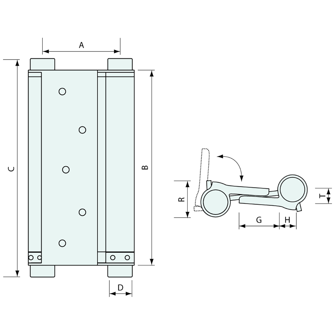 Bomber Spring Hinge Heavy Duty Chrome Plated 125mm – Co-Mac
