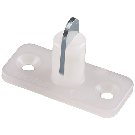 Eyelet Fastener Horizontal Clip White 8mm Pin