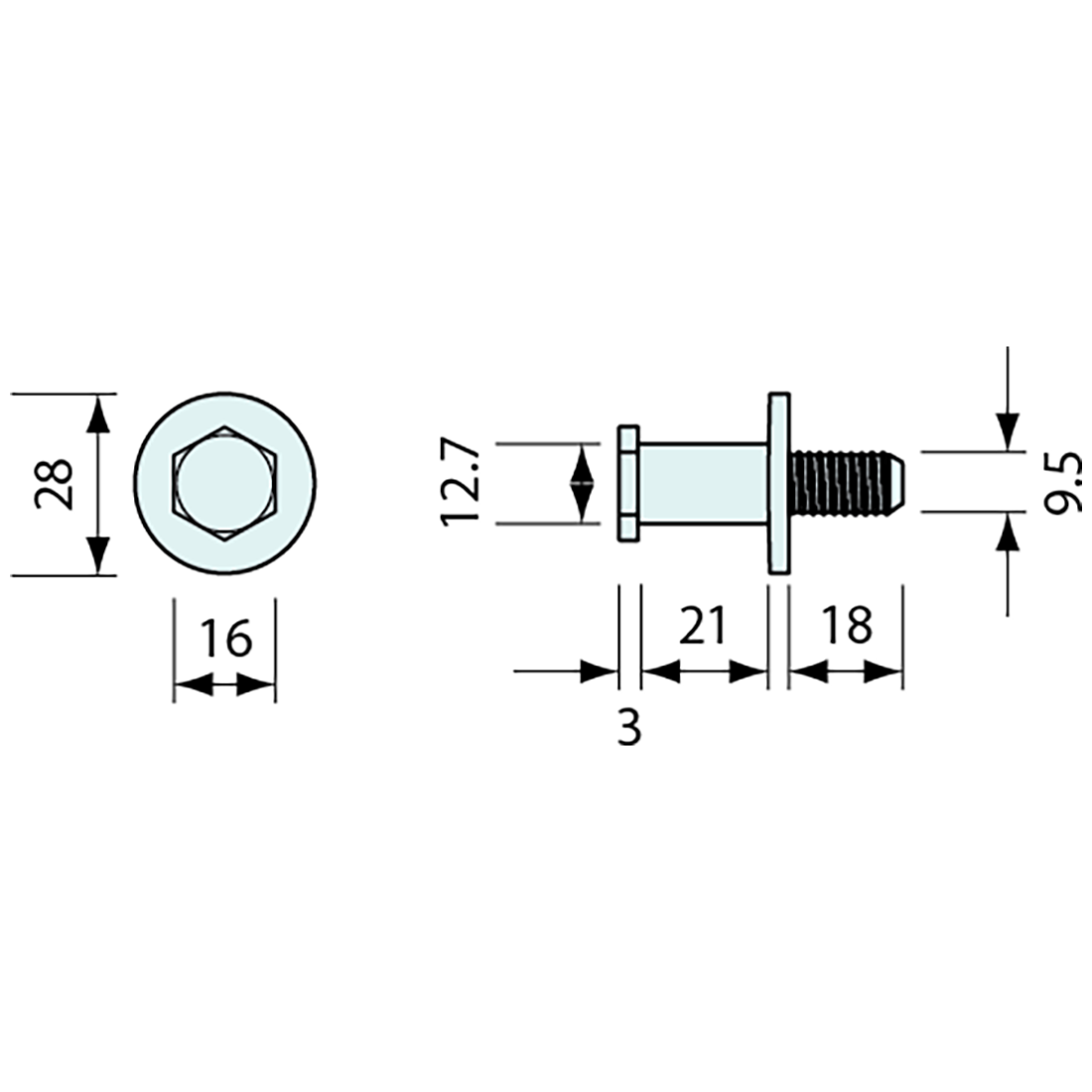 Rotary Paddle Latch Striker Pin 42mm