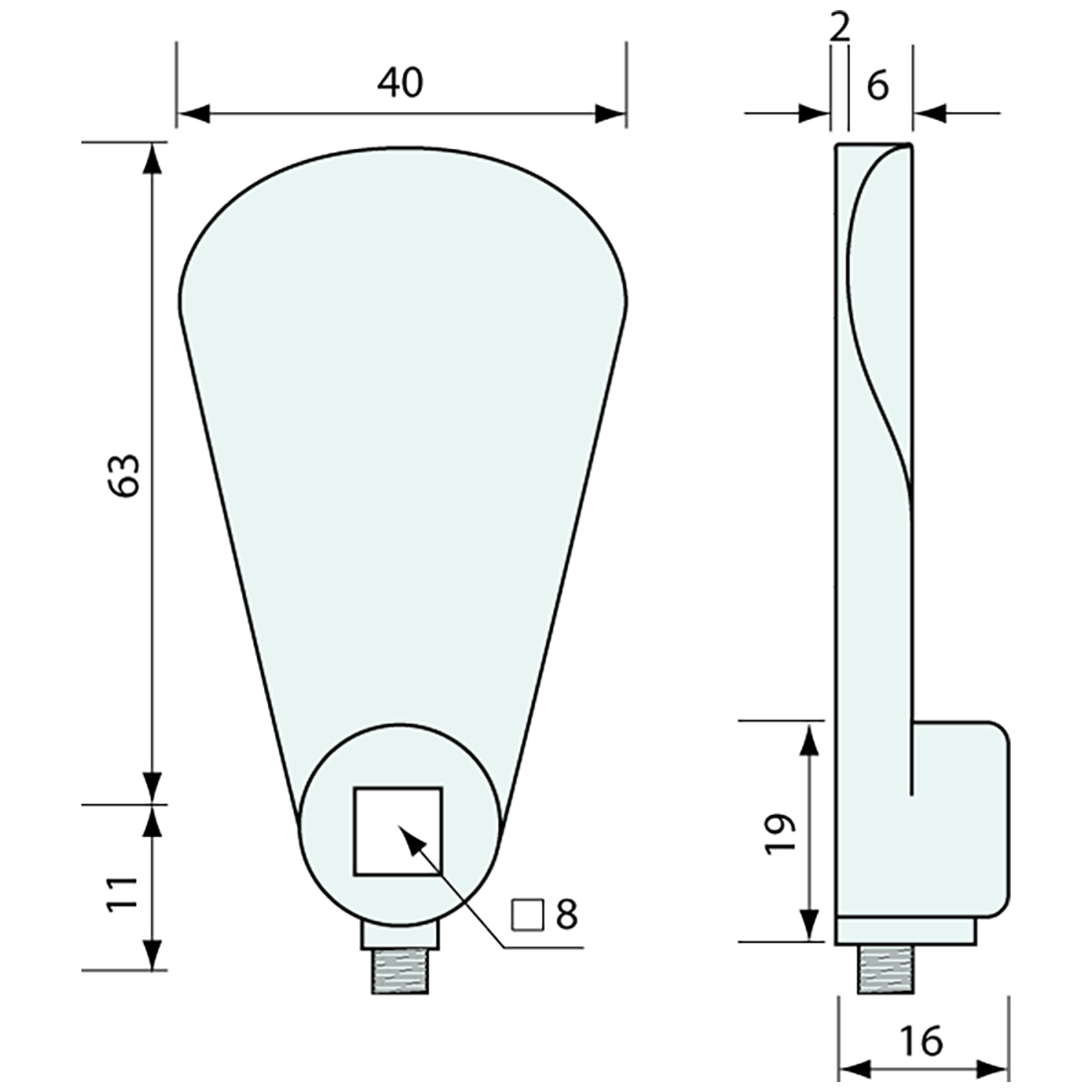 Diecast Latch Bar 63mm