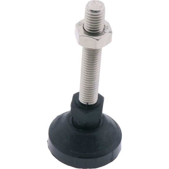 M10x60mm Stainless Steel Threaded Adjustable Foot with 40mm Reinforced  Base 