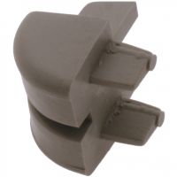Corner Buffer for Buffer Strip T Trim Grey 28x25mm