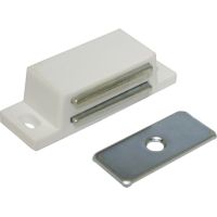 Magnetic Catch Plastic White 50mm