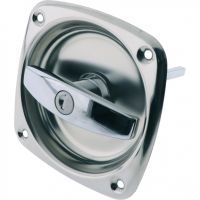 Semi Flush Handle Recess Locking T Handle Chrome and Stainless Steel 125mm