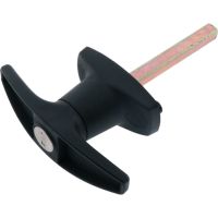 T Handle Locking Rear Fix 180deg Nylon Black 33x100mm