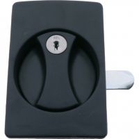 Flush Locking Handle Left Hand Black 106mm x 72mm