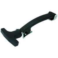 Hold Down Latch Zinc and Black Rubber 248mm