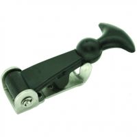 Hold Down Latch Stainless Steel and Black Rubber 125mm