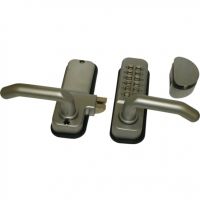 Exterior Push Button Glass Door Set and Interior Handle Right 150x51mm