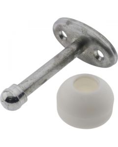 Door Holder Zinc Plated and White Socket 88.9mm