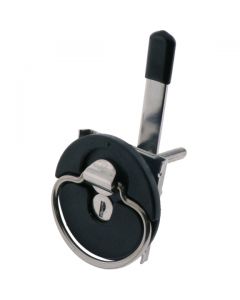 Drop D Handle and Latch Key Locking Black 70mm
